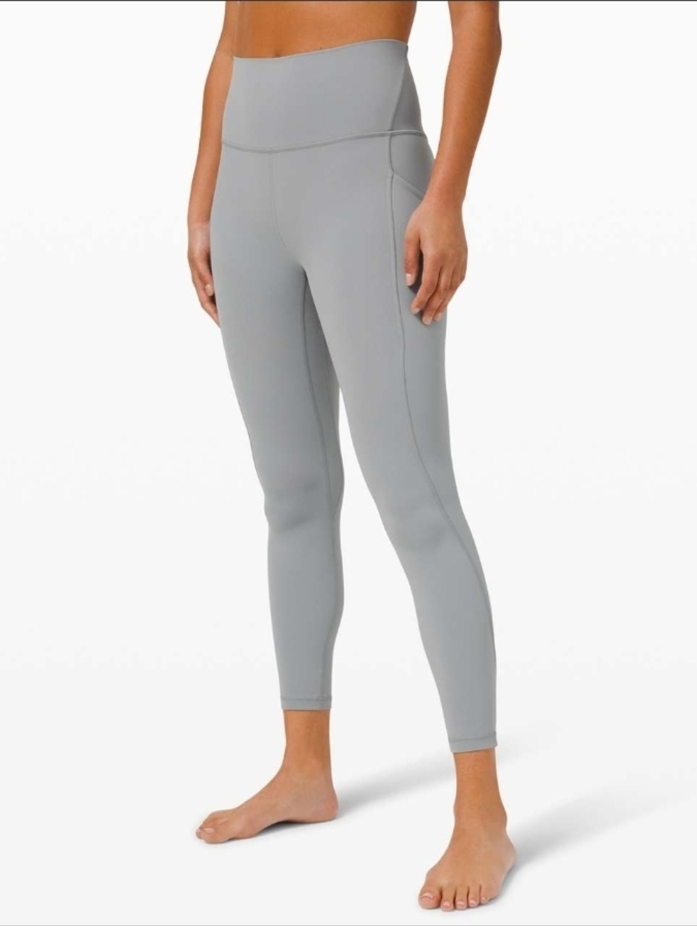 Lululemon Wunder Train High-Rise Tight 28" In Jade Grey Sz 8